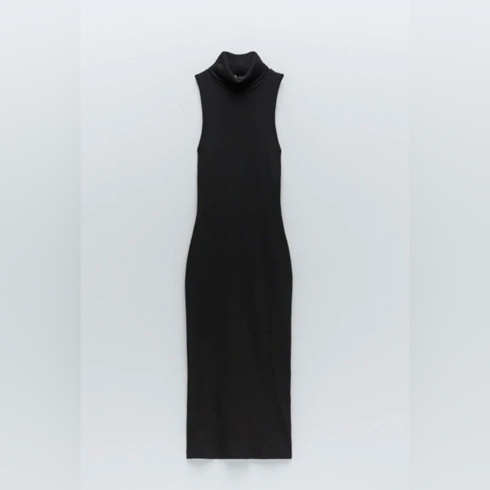 Midi Turtleneck Knit Dress